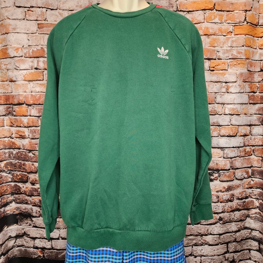 Adidas Adicolor 3D Trefoil Crewneck Sweatshirt Green GF0224 Mens Large